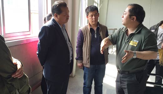 烘烤设备厂家来我公司洽谈员工技术操作培训事宜