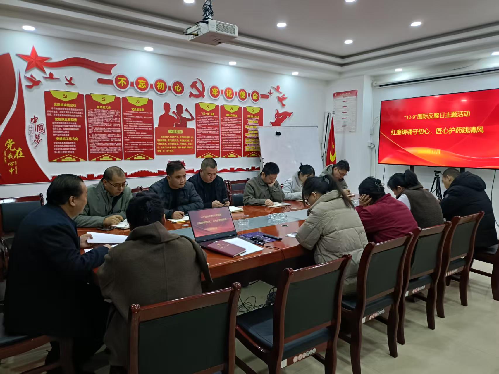 红廉铸魂守初心，匠心护药践清风——陇西保和堂党支部组织开展“12·9”国际反腐败日主题活动